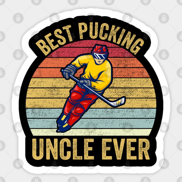 Best Pucking Uncle Ever Hockey Sports Lover Sticker by DragonTees